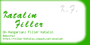 katalin filler business card